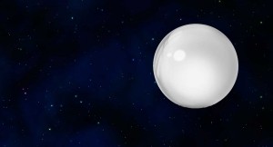 Sphère blanche traversant le ciel de Rouyn-Noranda