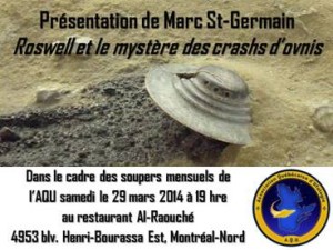 Souper ufologique mensuel de l’AQU-Mars 2014